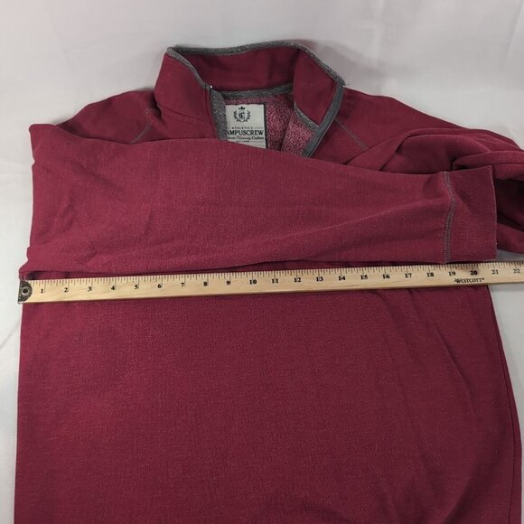 Carleton University Red 1/4 Zip Collared Sweater Campus Crew Athletics S Small - Picture 7 of 11